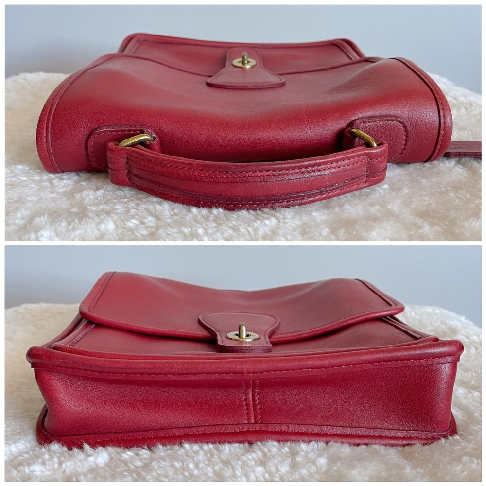 COACH Vintage Station Bag, #5130, Coach Red Leather Crossbody Bag - Picture 11 of 11
